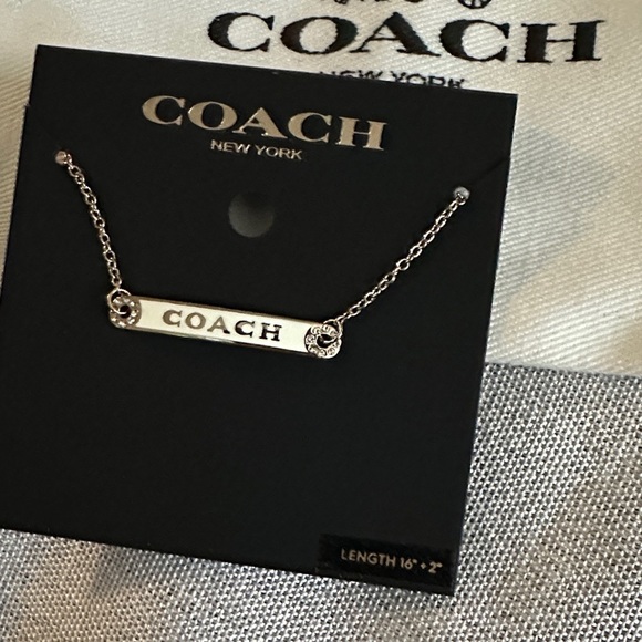 Coach Silver -Tone Logo Bar Bracelet (NWTs) Dust bag included. - Picture 2 of 4
